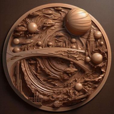 Patterns and decorations Cosmos 3 3d model